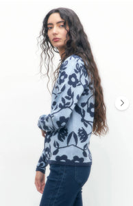 CHAQUETA TEJIDA FLORAL