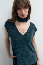 Load image into Gallery viewer, Blusa Lurex Escote V Multicolor