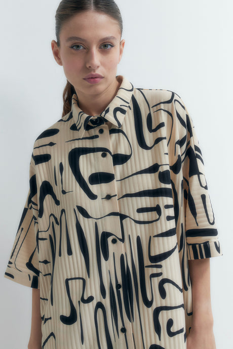 VESTIDO PLISADO ESTAMPADO