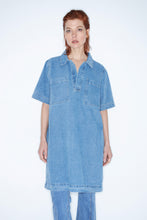 Load image into Gallery viewer, Vestido Denim cuello polo