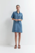 Load image into Gallery viewer, Vestido Denim cuello polo
