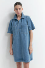 Load image into Gallery viewer, Vestido Denim cuello polo