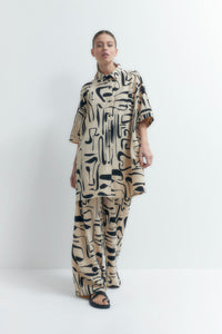PANTALON PLISADO ESTAMPADO