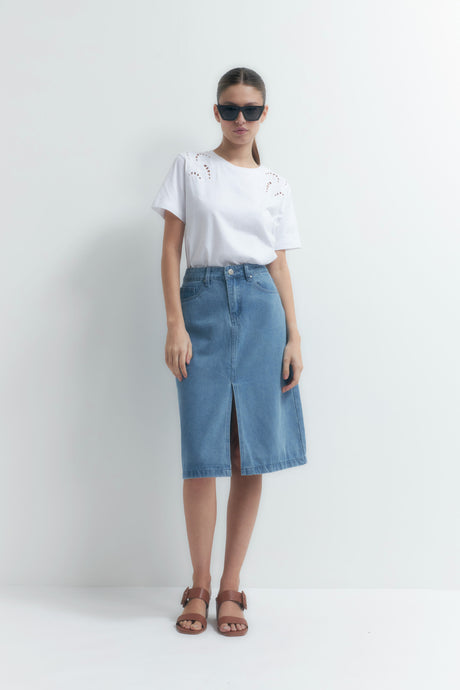 FALDA CLASICA DE JEAN