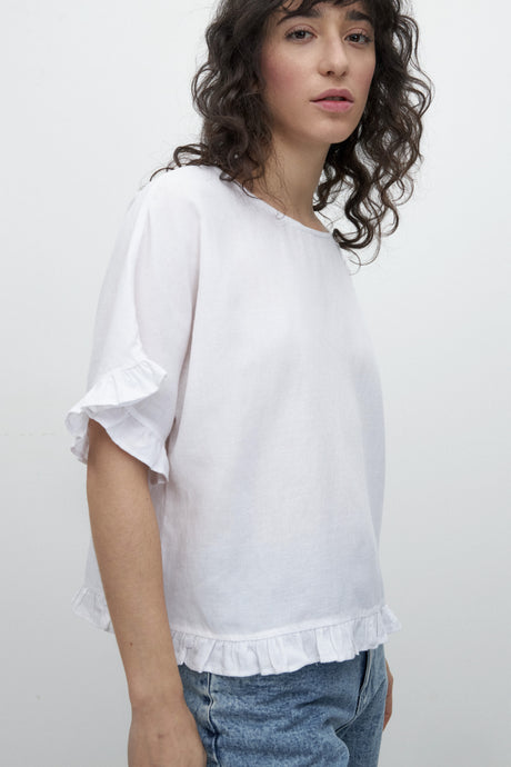 BLUSA CON VOLADOS
