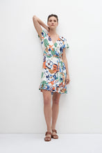 Load image into Gallery viewer, VESTIDO CRUZADO CON ESTAMPA FLORAL