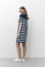 Load image into Gallery viewer, VESTIDO A RAYAS BOTONES METALICOS