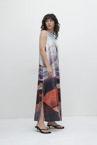 MAXI VESTIDO CON ESTAMPA PAISAJE