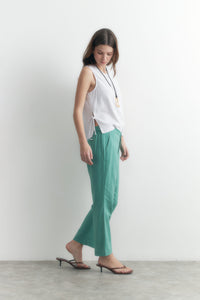 PANTALON DE LINO CON SNAP BUTTON