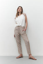 Load image into Gallery viewer, PANTALON PIJAMA CON VIVO DE LINO METALIZADO