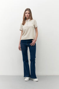 REMERA CUELLO POLO CON CIERRE