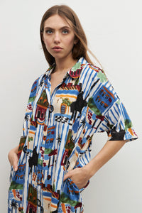VESTIDO CAMISERO ESTAMPADO