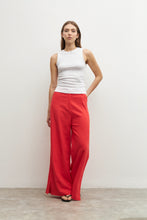Load image into Gallery viewer, Pantalon ancho de lino con tajo