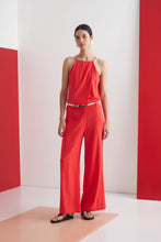 Load image into Gallery viewer, Pantalon ancho de lino con tajo