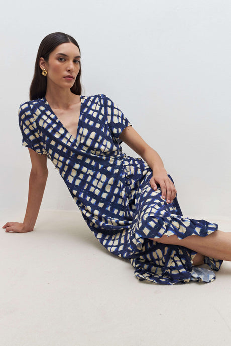VESTIDO CRUZADO ESTAMPADO