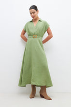 Load image into Gallery viewer, VESTIDO EVASE CON CINTO