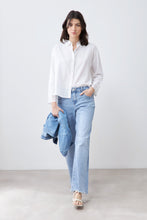 Load image into Gallery viewer, Camisa con cuello y puños bordados - blanco