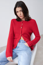 Load image into Gallery viewer, CHAQUETA TEJIDA CON BOTONES METALICOS