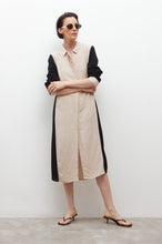 Load image into Gallery viewer, Vestido de Lino camisero bicolor