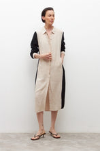 Load image into Gallery viewer, Vestido de Lino camisero bicolor