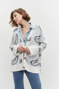 CARDIGAN JACQUARD ARABESCOS