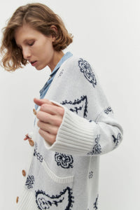 CARDIGAN JACQUARD ARABESCOS