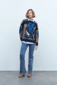 SWEATER JACQUARD ARABESCOS