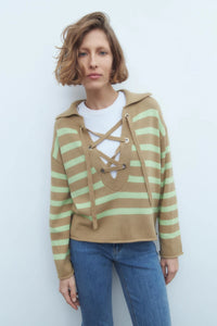 SWEATER RAYADO CON OJALILLOS